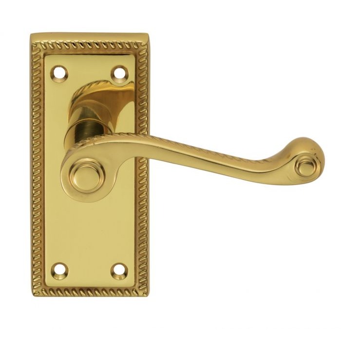 Georgian Lever Door Handle on Various Short Backplates